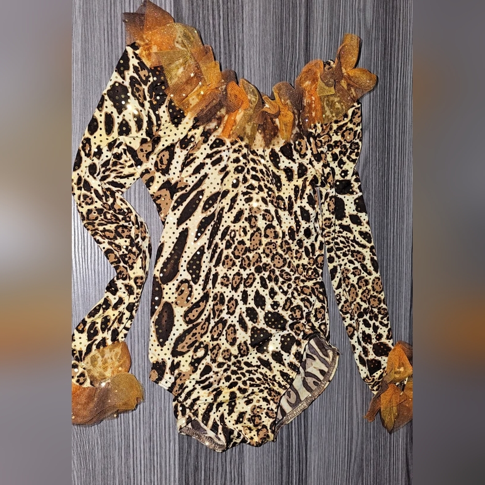 CS Child Small Girls Animal Print Leo Leotard One Piece